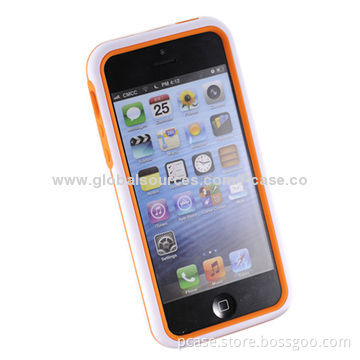 PC + Silicone, Two Pieces Hybrid Case for iPhone 5, Various Colors for Options